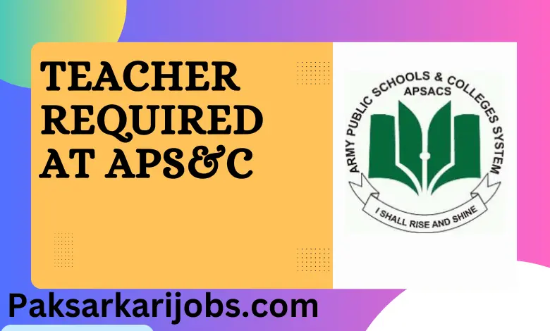Teacher Required At APS&C